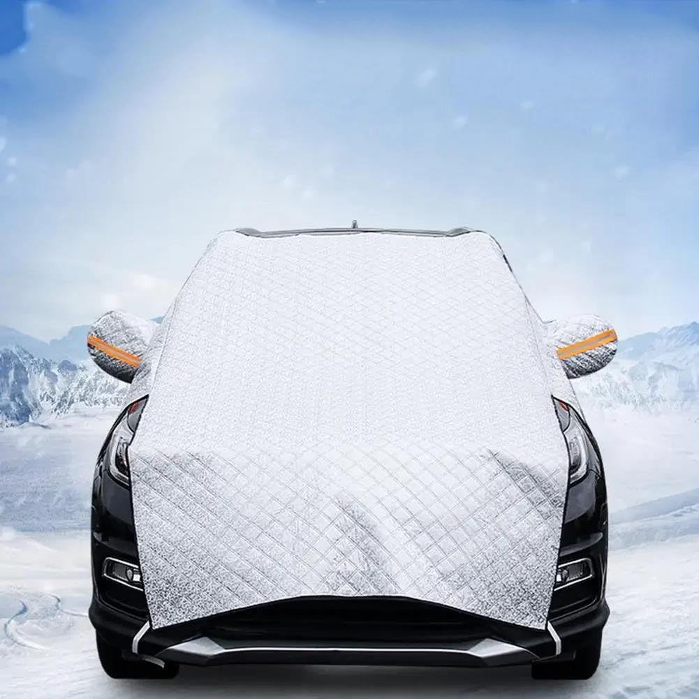 Couverture Pare-Brise Voiture Couverture Universelle Protection Contre Neige Voiture D'extérieur Étanch Poussière Demi-couverture Multifonctionnelle Extérieur Pour Berline SUV Bache Pare-Brise