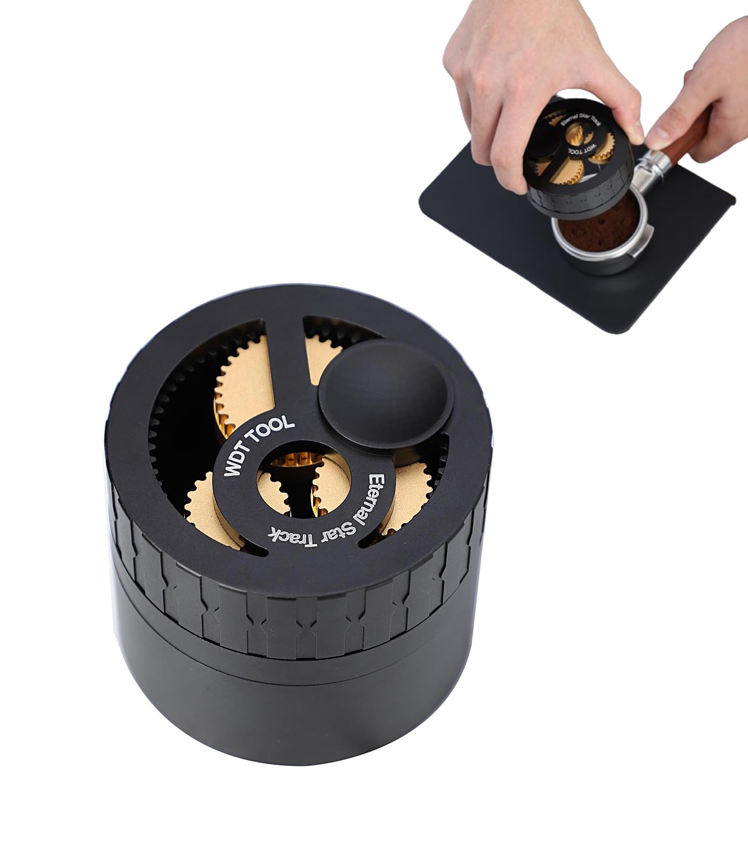 WDT Tool Espresso, compatibile con manico da 51 mm, distributore espresso con Planetary Spinning Gear, accessorio essenziale per macchine da espresso, ideale per baristi e amanti del caffè
