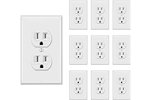 Duplex Receptacle Outlet with Wall Plate 10-Pack