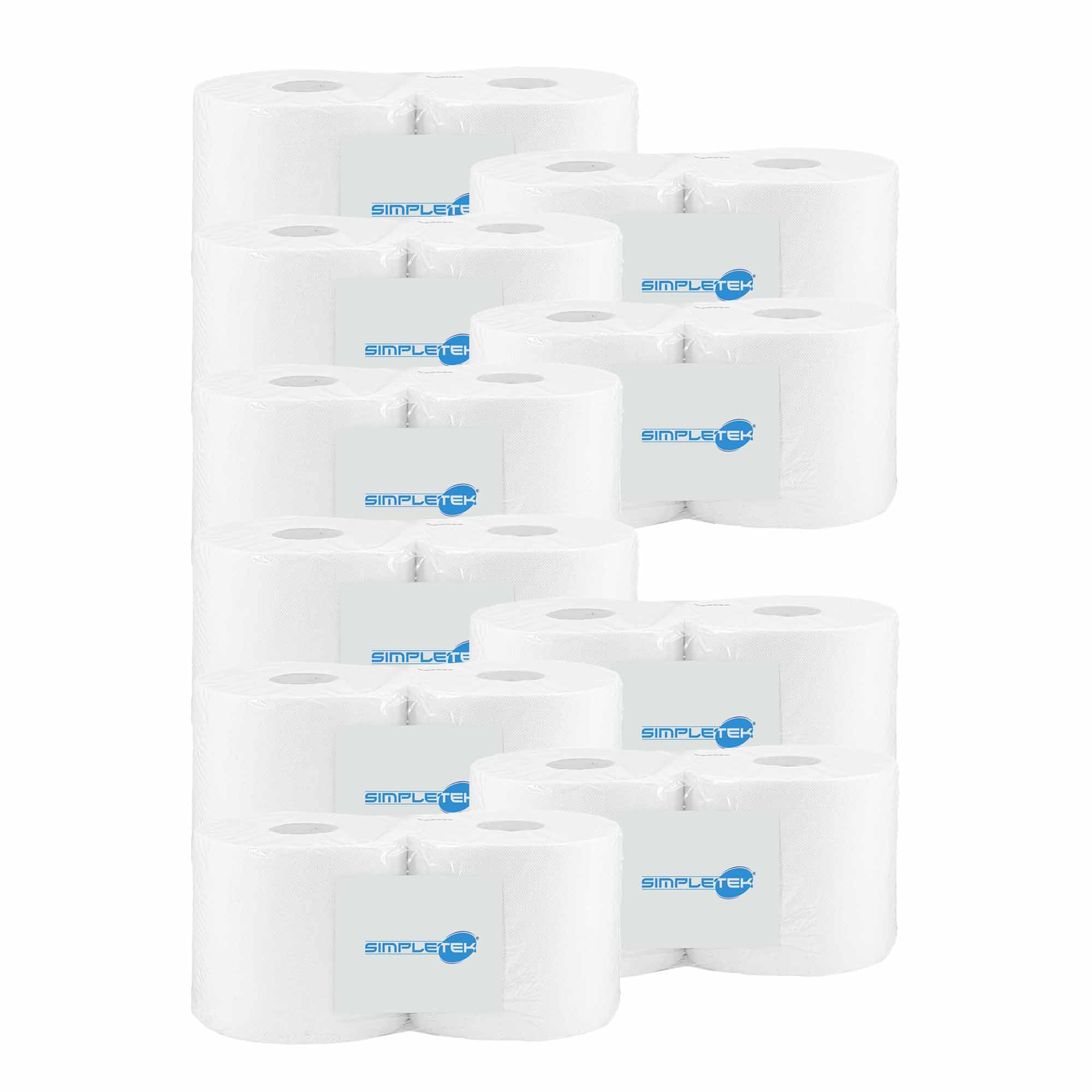 SIMPLETEK - Rotolo Carta Milleusi - Goffrata 2 Veli Pura Cellulosa | Alta Assorbenza - Ecolabel | Confezione 20 Rotoli