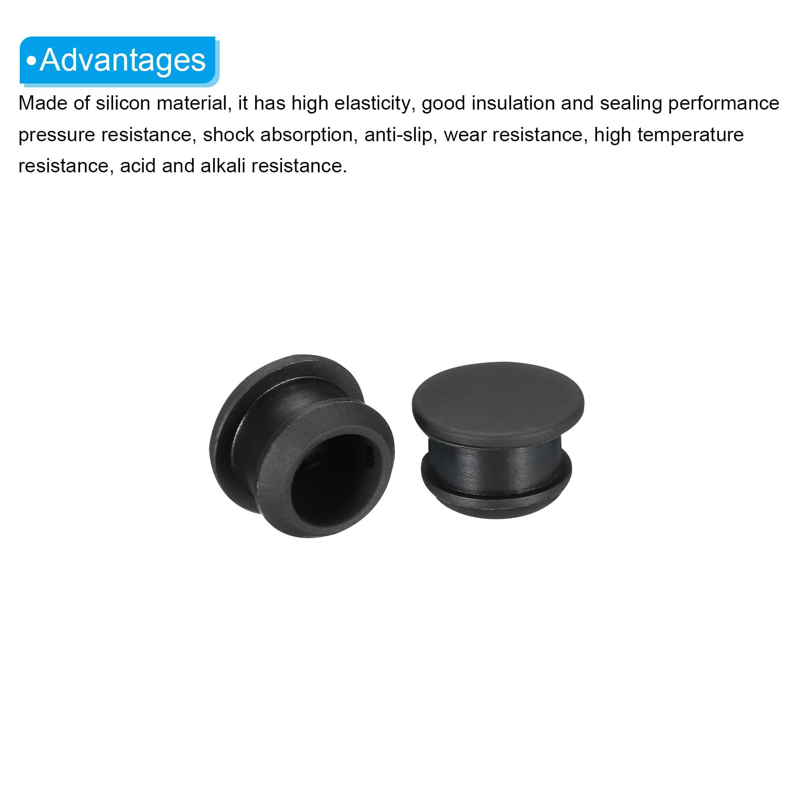 TA-VIGOR 10Pcs Silicone Snap in Locking Hole Plugs, 13mm Diameter Hole Stoppers - Image 4