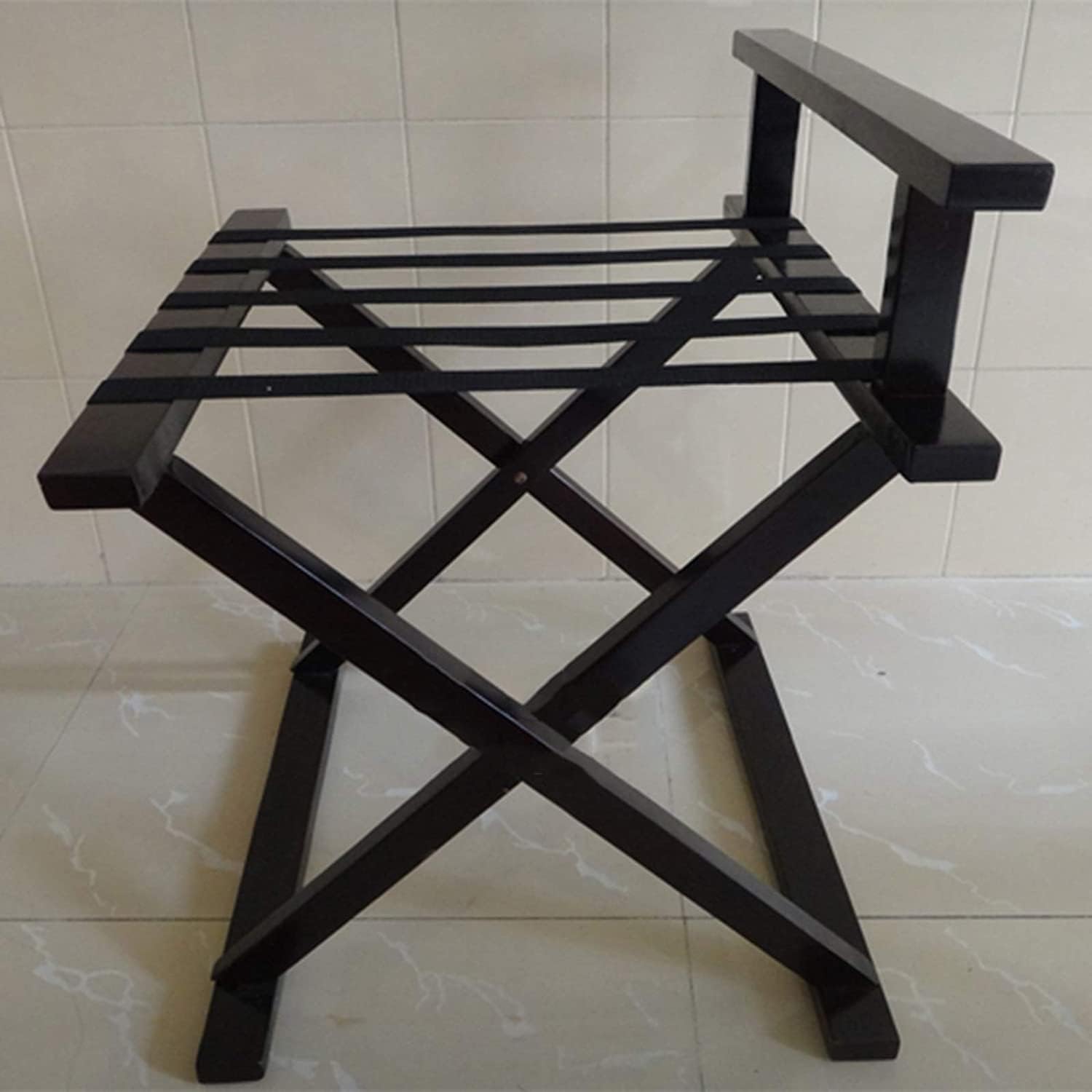 Portamaletas para Hotel,Portaequipajes Portaequipajes Plegable Muebles De Hotel Madera Maciza Para Habitación Huéspedes Del Estante para el Hogar