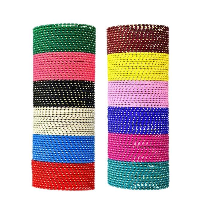 See full amazon price history chart for Rudra Enterprises Metal Bangles With Golden Polka Dots & Cutting Design Stylish Glossy Finshed Bangles For Womens & Girls (Pack Of 144 Bangles) (2-10) Rudra Enterprises Metal Bangles With Golden Polka Dots & Cutting Design Stylish Glossy Finshed Bangles For Womens & Girls (Pack Of 144 Bangles) (2-10) (B0CXJ53267) Amazon Price History, Amazon Price Tracker