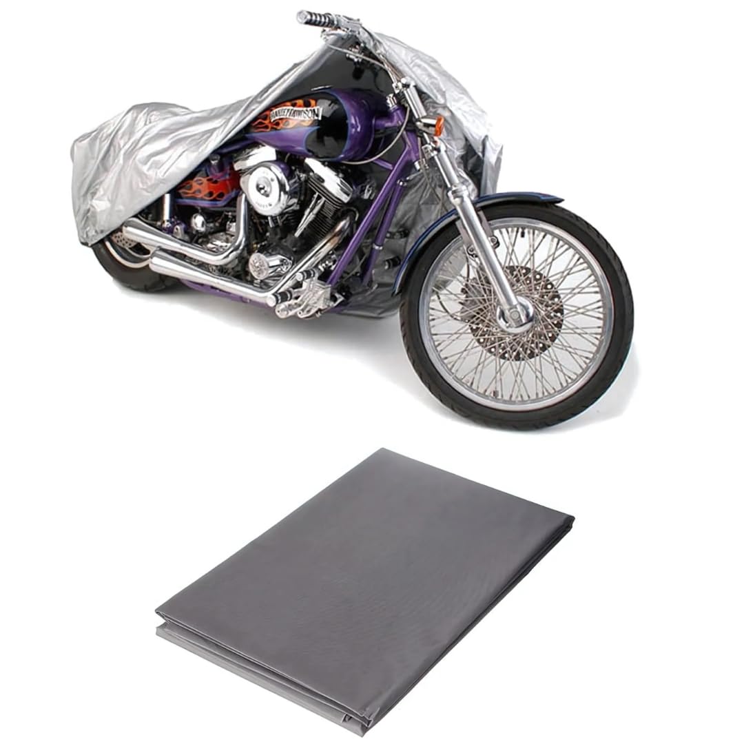 PARENCE.- Funda Impermeable para Moto y Bicicleta 205x125 cm – Protección Exterior e Interior Resistente a los Rayos UV, al Polvo y a la Intemperie – Funda Ligera de Aluminio con Cierre