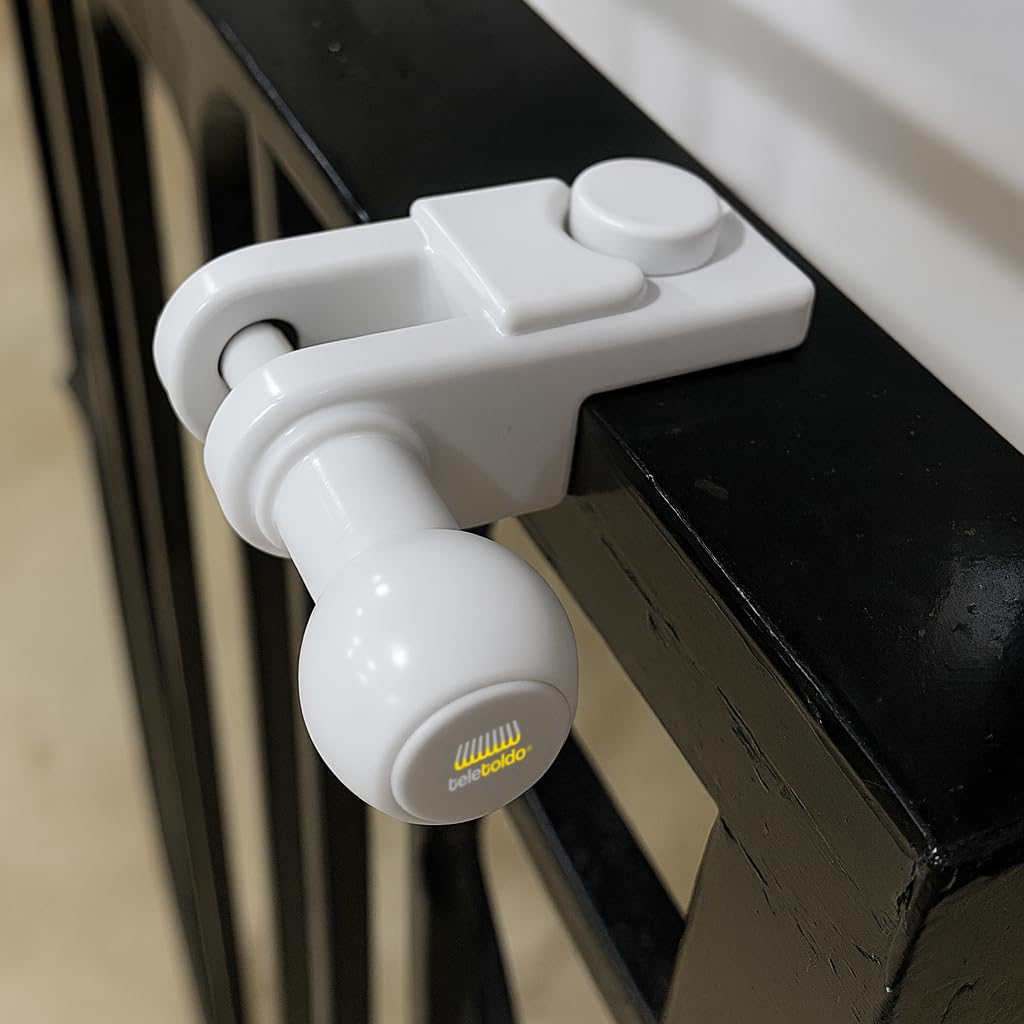 Teletoldo Balkon-Geländerhalterung, Weiß, Aluminium, inklusive Schrauben