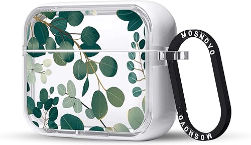 Miniatura 110 de MOSNOVO Funda protectora transparente para AirPods Pro 3, con anillo de metal duro de lujo de doble capa a prueba de golpes, diseñado para AirPods