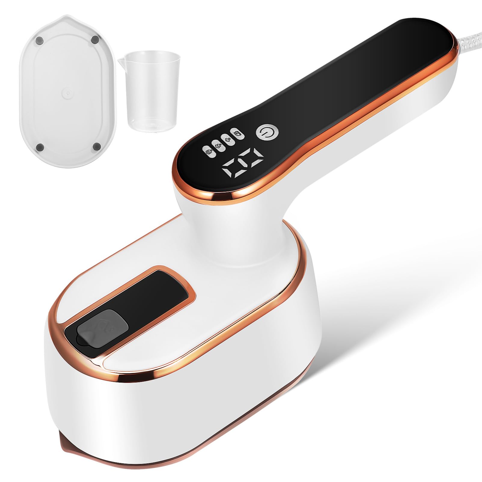 Cabilock Travel Clothes Steamer with Folding Handle Portable Garment Iron for Quick Touch-ups Compact Design Fast Heating Versatile Use for Home Travel Different Steam Modes for Various