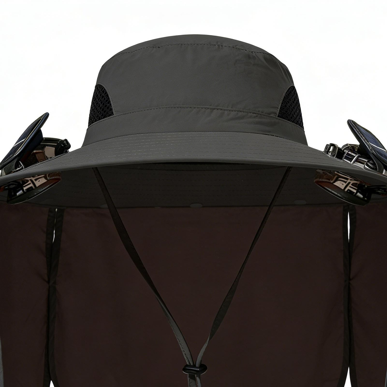 Chapeau avec ventilateurs | Chapeau à large bord respirant pour l'été | de plage pliable avec 2 ventilateurs solaires pour homme, jardinage, randonnée, voyage, plage en plein air