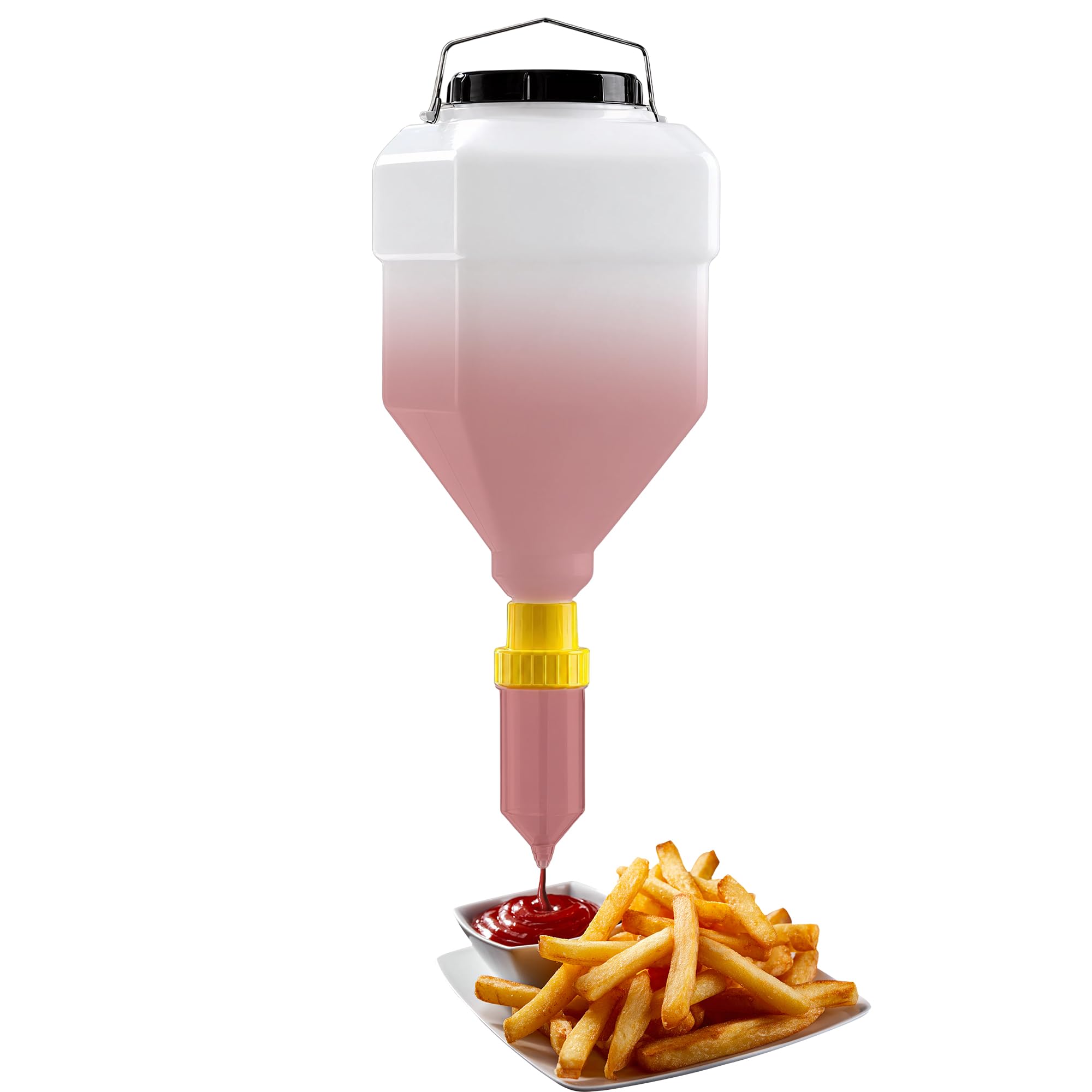 5,5 L Botella dispensador de salsa, antifugas para restaurante y cocina