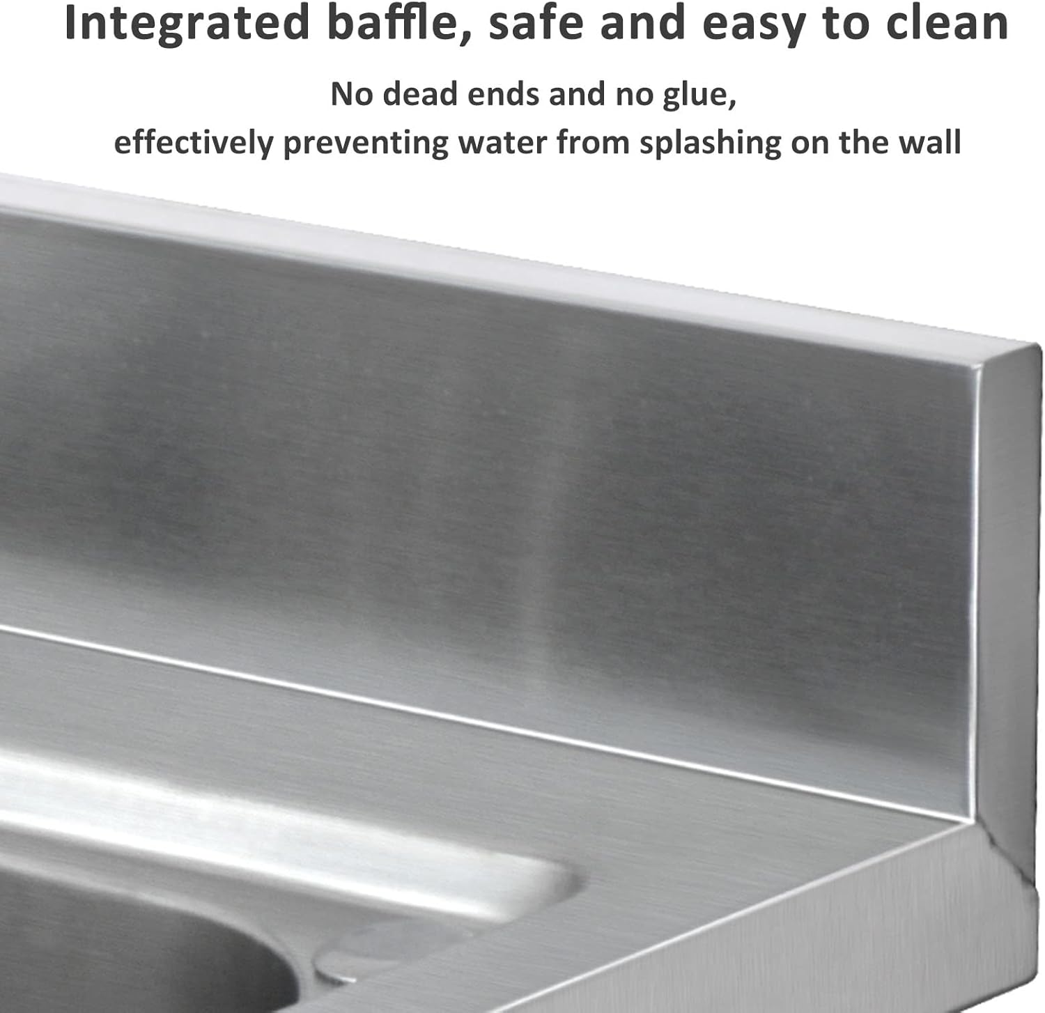 Kitchen Sink Freestanding Basin Commercial Stainless Steel Sinks Outdoor Indoor Garage Kitchen Laundry Easy to Assemble Easy to Clean (with Single Tap)