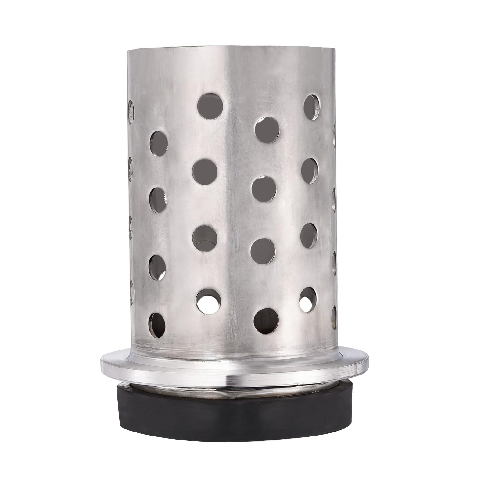 sourcing map Perforated Casting Flask, 4" x 7" 304 Stainless Steel Vacuum Casting Wall Flanged with Base Jewelry Making Tool for Professional Foundry or DIY Handcraft