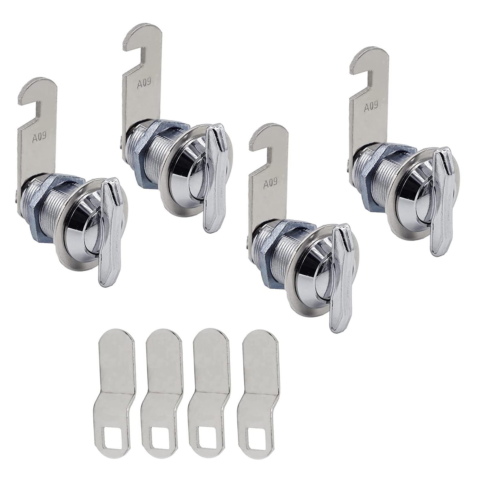 Mekalero Multicolor Easy Installs Keyless Cams 1Inch / 5/8 Inch Offset Latches Secure Twist Steel For Secure Cabinet & Drawer Door Furniture