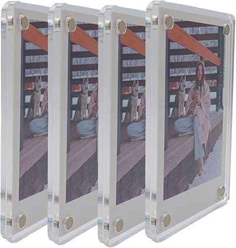 Orga'Neat Marcos magnéticos acrílicos para refrigerador Fujifilm Instax Mini Instant Film Photo, 2.36 x 3.54 pulgadas, marco de fotos Polaroid