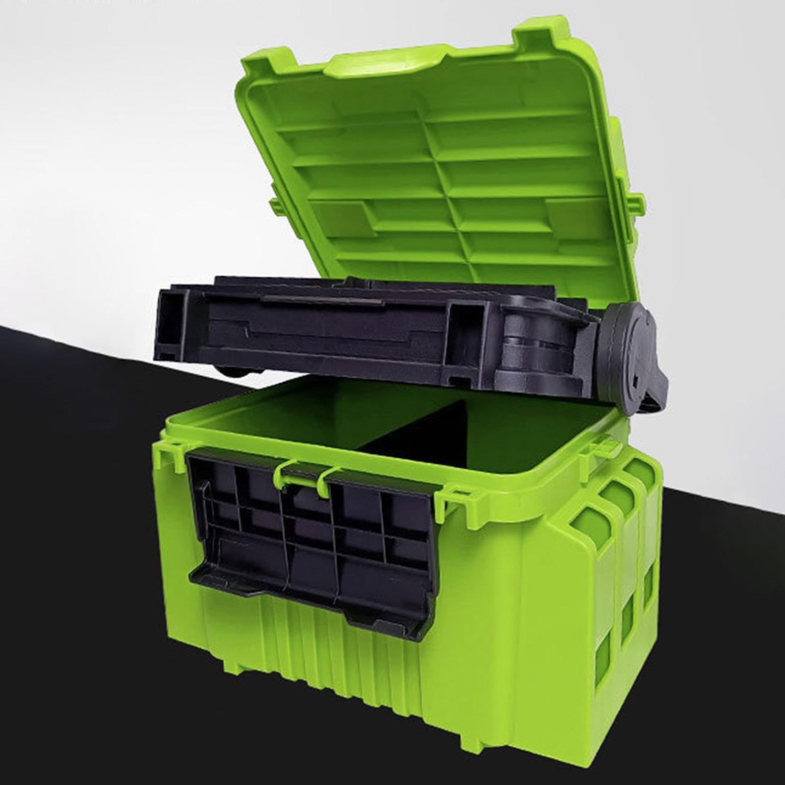 B Baosity Caja de Aparejos de Pesca, Accesorios para Herramientas de Pesca, Organizador Portátil para Exteriores, Estuche Rígido, Portador de Aparejos de Doble