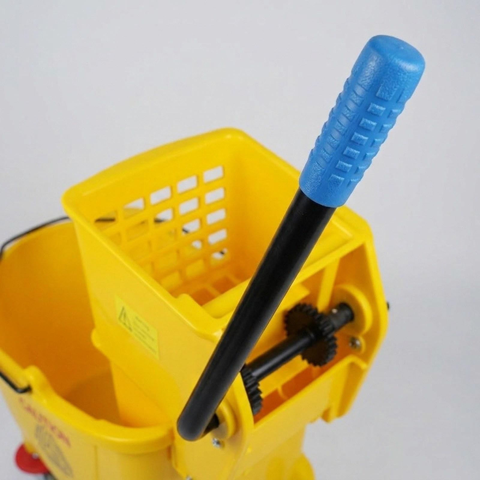 Ruedas de fregona con asa de transporte, escurridor lateral que ahorra espacio para una limpieza eficiente del suelo, capacidad de 20 litros, ideal para uso doméstico, ligero y fácil de maniobrar