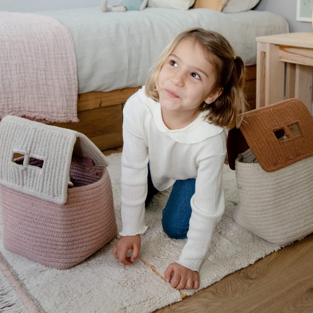 Amazon.com: Lorena Canals | Children's House Basket, pink, 9