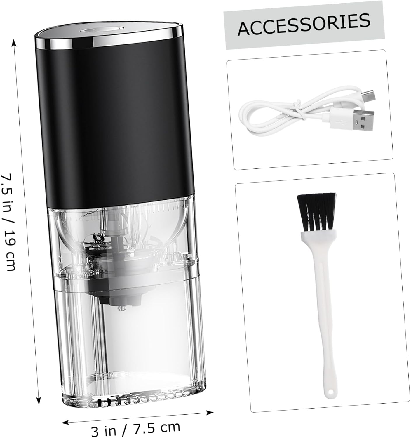 Electric Coffee Bean Grinder Adjustable Burr Mill for Home Use