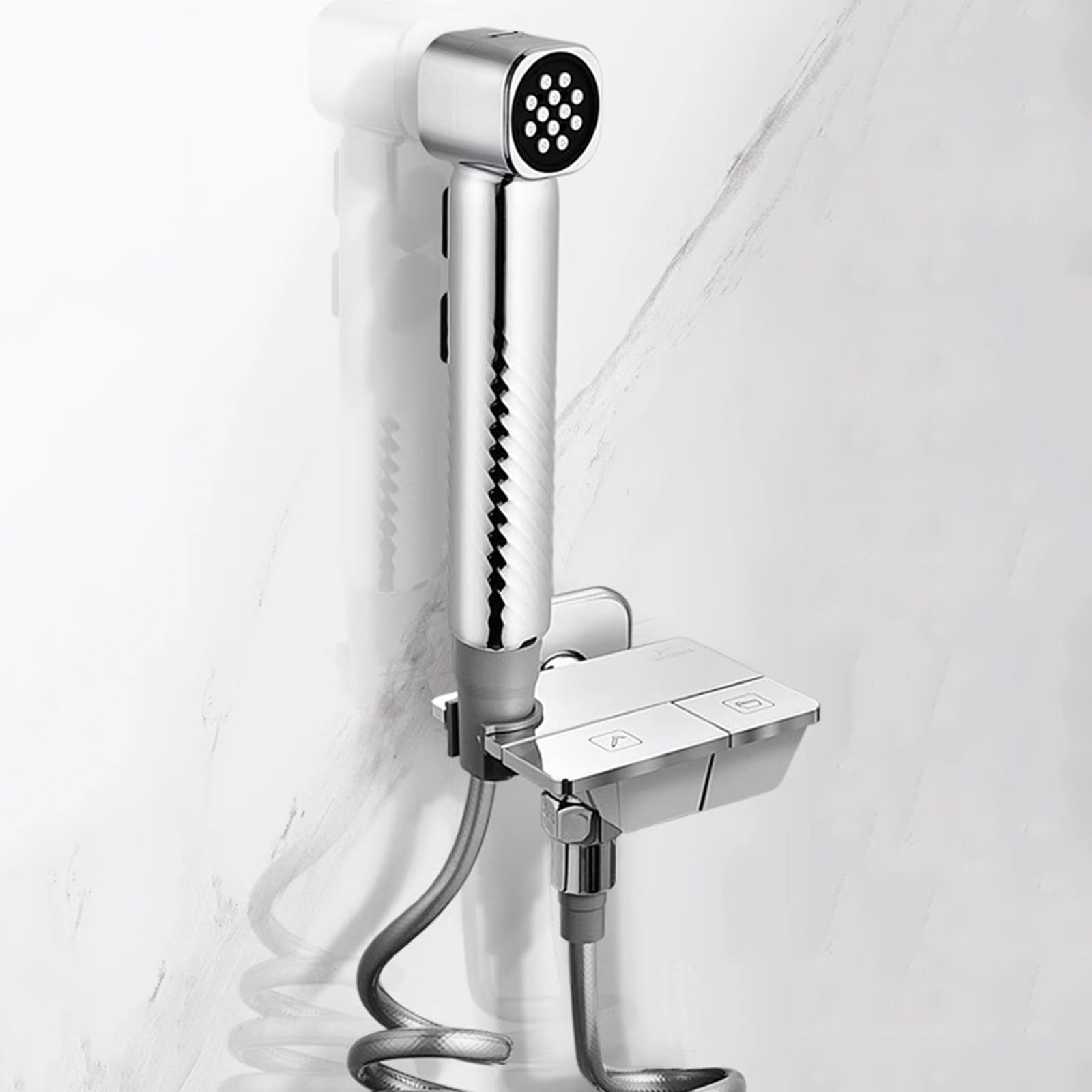 Duchas Higienicas para Wc Grifo Bidet para Wc Dual Modo para La Higiene Personal Diaria,Llaves de Electroplacas