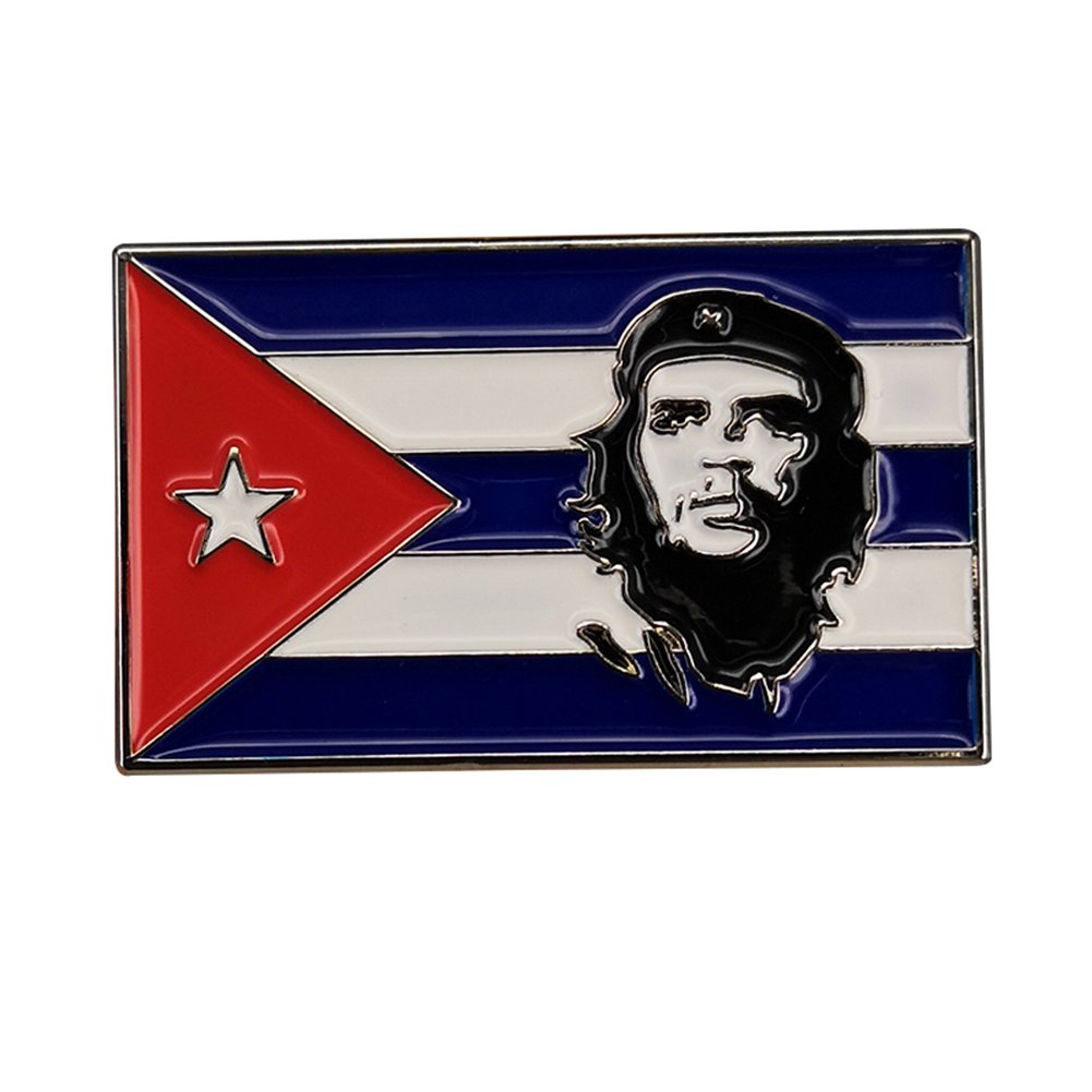 GuDeKeChe Guevara Pin Cuban Flag Brooch