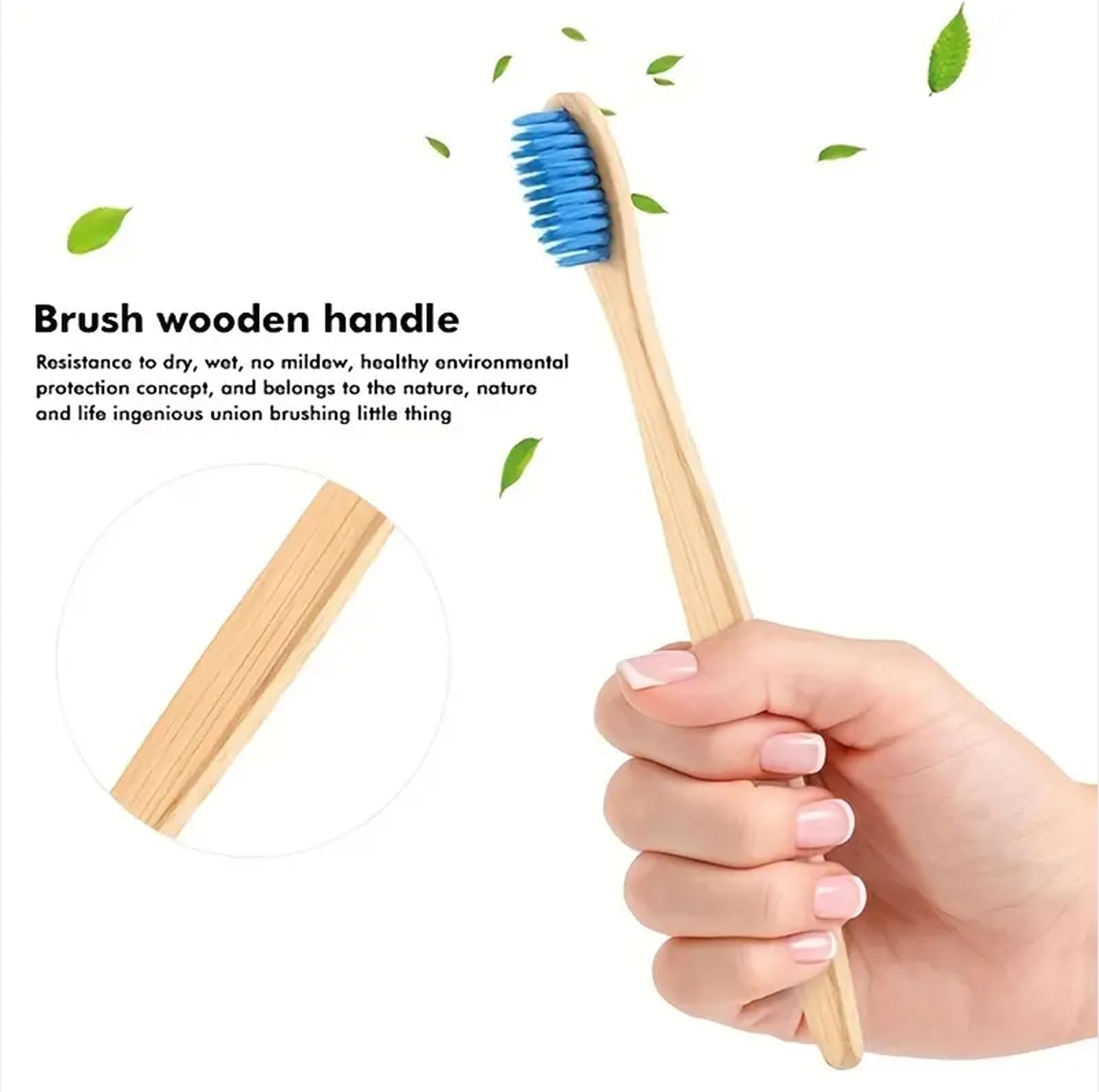 Spazzolino da Denti in Bambù,30/50/100 Pezzi Spazzolino Denti Legno,Spazzolini da denti a setole morbide senza BPA,Spazzolini da denti biodegradabili e compostabili (100)