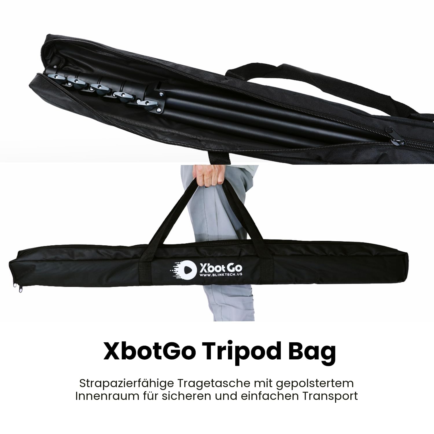 XbotGo Update T4 Stativ für Fußball-/Basketball-Aufnahmen, Bis zu 4 Meter Höhe, Mit Schnellwechselplatte, Tragetasche, Windbeständig, 1/4” Schraube Kompatibel mit den meisten DSLR-Kameras