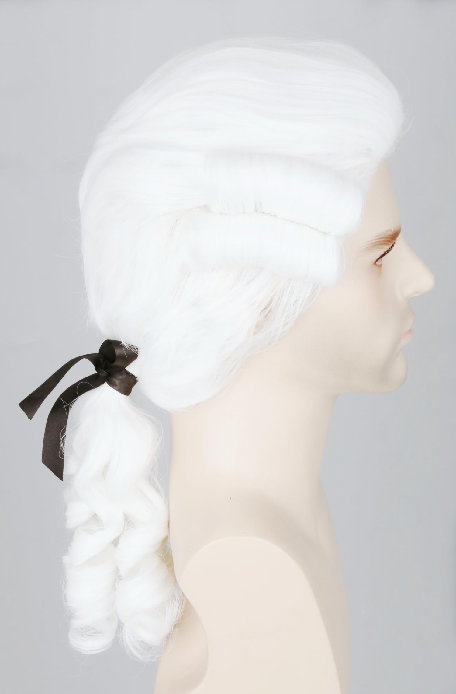 LeMarnia White Colonial Curly Judge Wig Halloween Costume Cosplay Wig - Image 3
