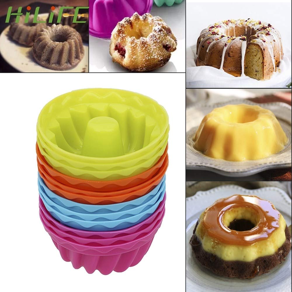 YCDZ STORE Food Molds 12 PCS Thread Shape Baking Jelly Mould Silicone Pudding Cupcake Muffin Donut Mold