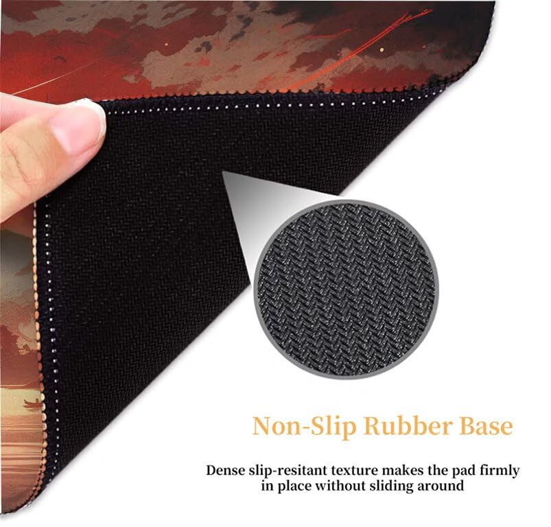 Mouse pad imperméable rouge 1000x500 pour éviter les glissements de souris
