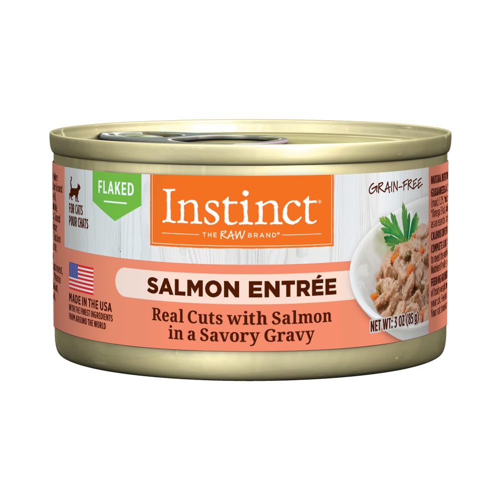Instinct Flaked Entrée Wet Canned Cat Food - Salmon, 3 Ounce (Pack of 24)