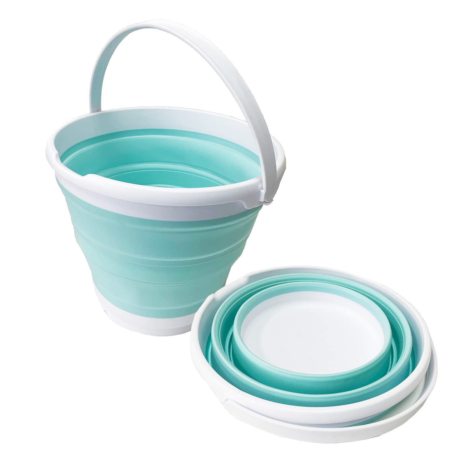 SAMMART 5.5L Collapsible Plastic Bucket - Foldable Portable Tub For Camping & Fishing