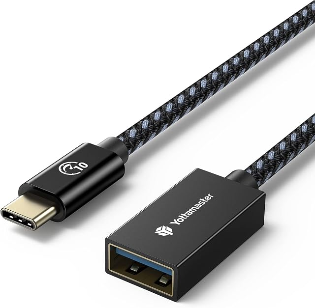 Yottamaster USB3.1 Gen 2 Type C to USB A OTG Cable, 10Gbps USB C Male to USB A Femal Adapter Cable Converter (0.3m,1m)