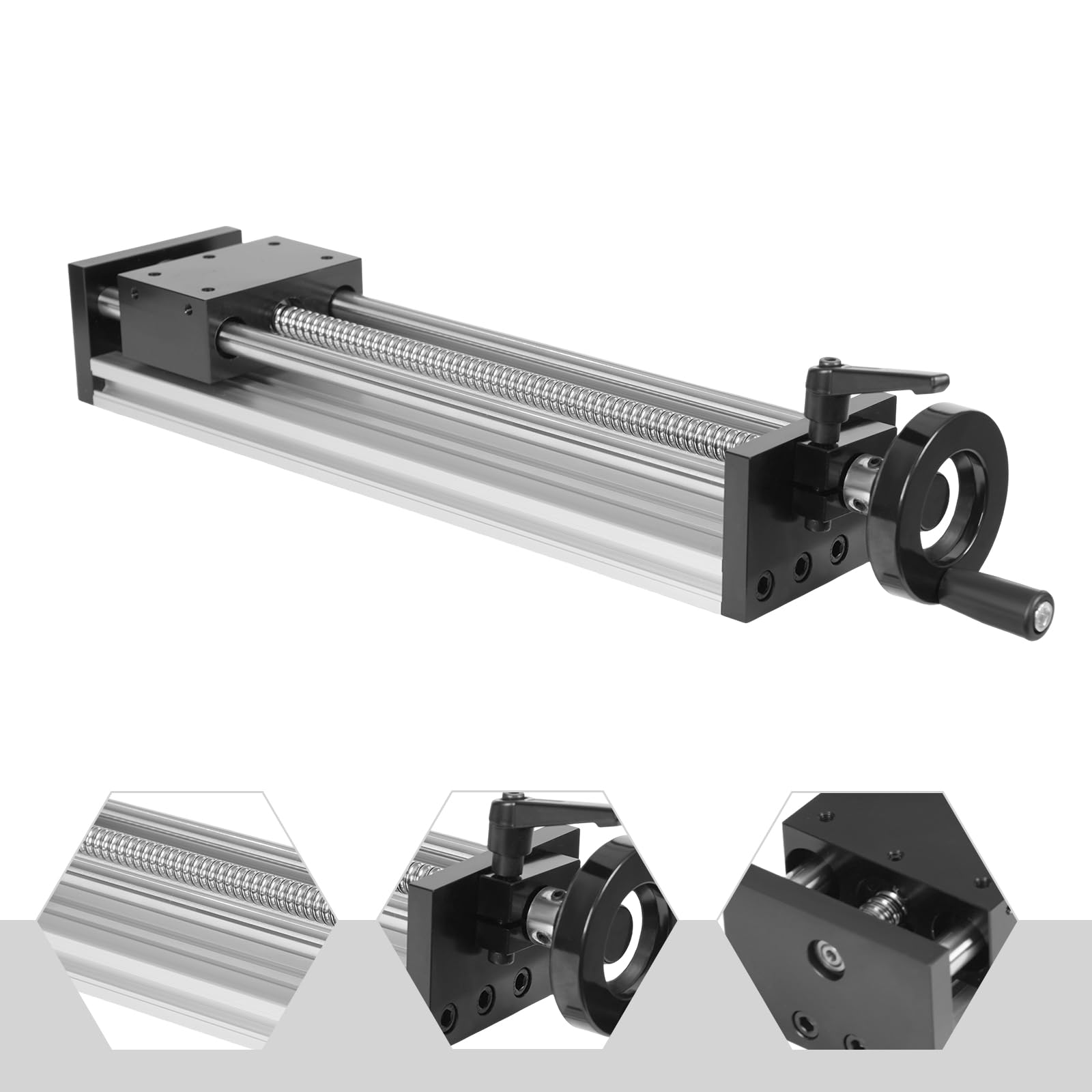 MINRS Linearführungs-Schiebetisch Lineartisch Geräuscharm Einfache Bedienung Manuelle Steuerung für Schiebe-Lineartisch für Produktionsmaschinen, Präzisionsmessung von optischen Labors (Hub 250mm)