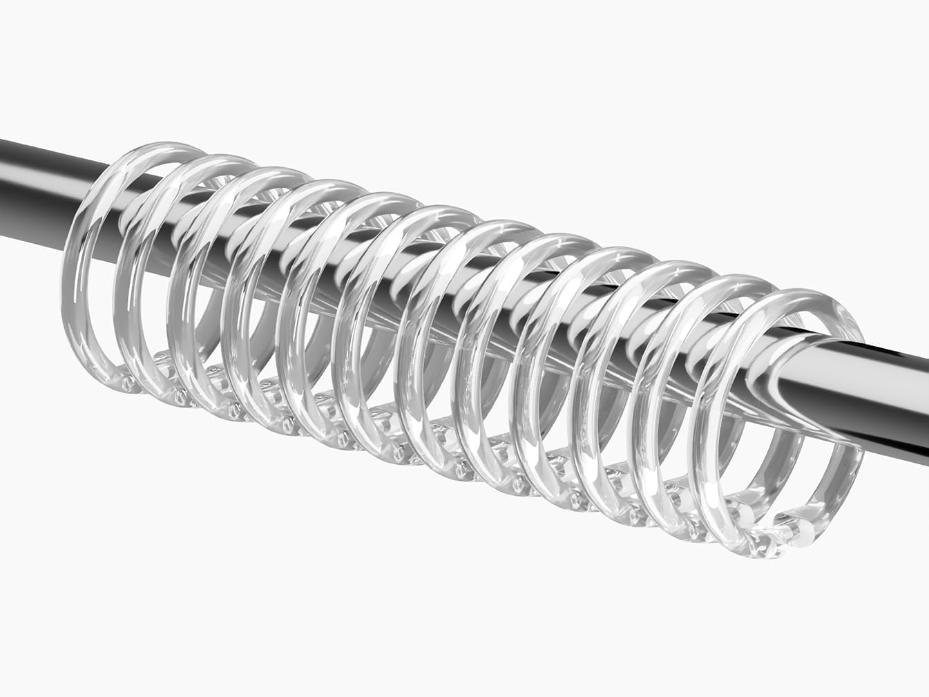 12 PCS Clear Plastic Shower Curtain Rings, Easy Snap Closure Shower Curtain Hooks