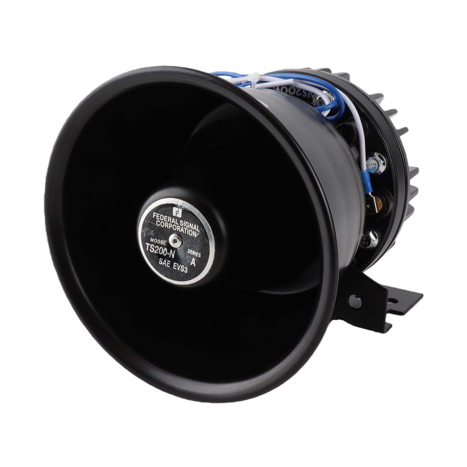 Tbest Haut-parleur de Sirène D'avertissement 200 W 130 DB, Cône D'alarme D'urgence, Klaxon de Voiture pour Camion, Ambulance, Routier, Haut-parleur en Alliage D'aluminium Haute