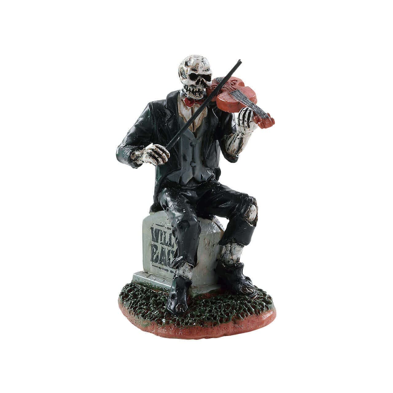 Lemax Serenading The Dead Skeleton Musician Musical Figurine Black Dark
