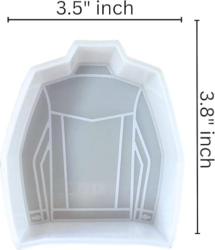 Miniatura 4 de Jean Jacket - Molde de silicona Freshie para coche, 3.8 x 3.5 pulgadas, añade flecos para perlas aromáticas perfumadas, velas de automóvil, horno de