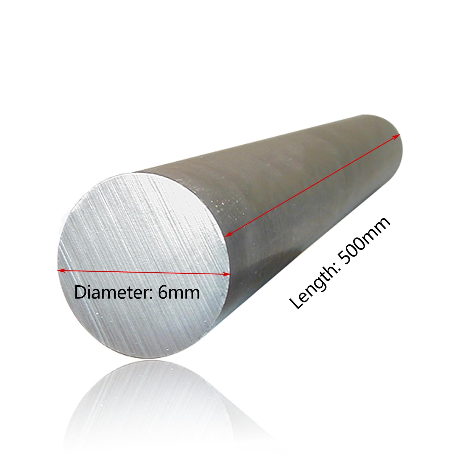 PHasz Ta2 Pure Titanium Bar Round Rod Diameter 5-8Mm Suitable for Chemical Industries and Industry Equipment, Length 500Mm,Diameter 6mm