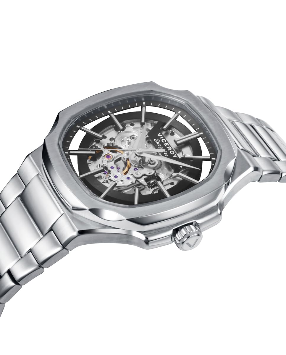 Viceroy Reloj Hombre Analógico - Colección Laura Escanes - 41 mm - Acabado Dorado - Cristal de Zafiro - Sumergible 10 ATM - Movimiento de Automático – 45113-57
