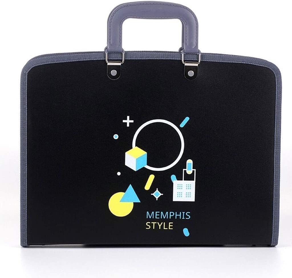 Mappe Schnellhefter Aktenordner Kreativer Orgelbeutel mehrschichtiger Ordner A4 tragbare Reißverschluss Information Taptasche Papierbeutel Schülergeschenke Sammelmappe (Color : B)