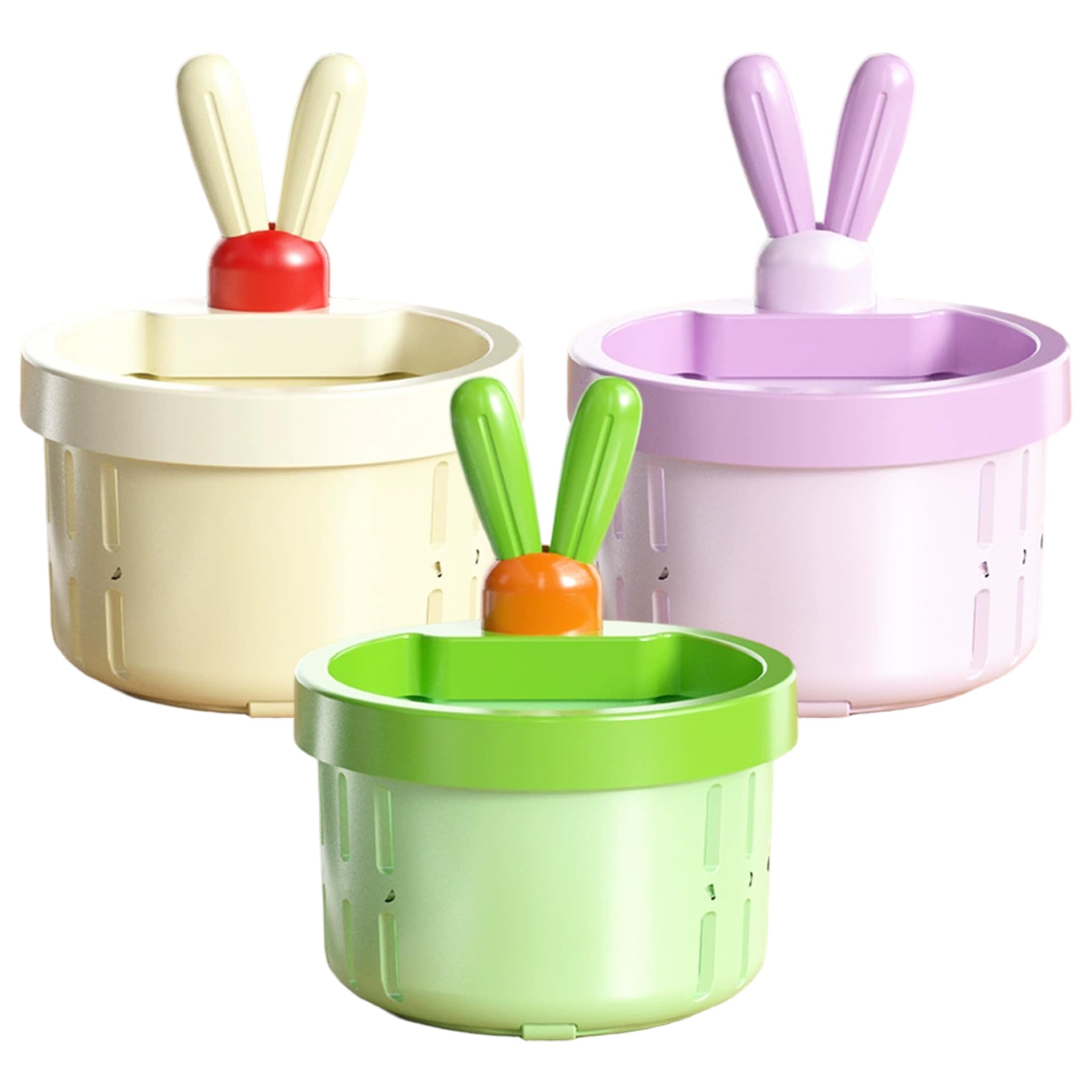 StaZamor 3Pcs Cactus Kitchen Sink Drain Strainer Basket, Press-to-Dump Sink Filter, Fits Most Kitchen & Bathroom Sinks