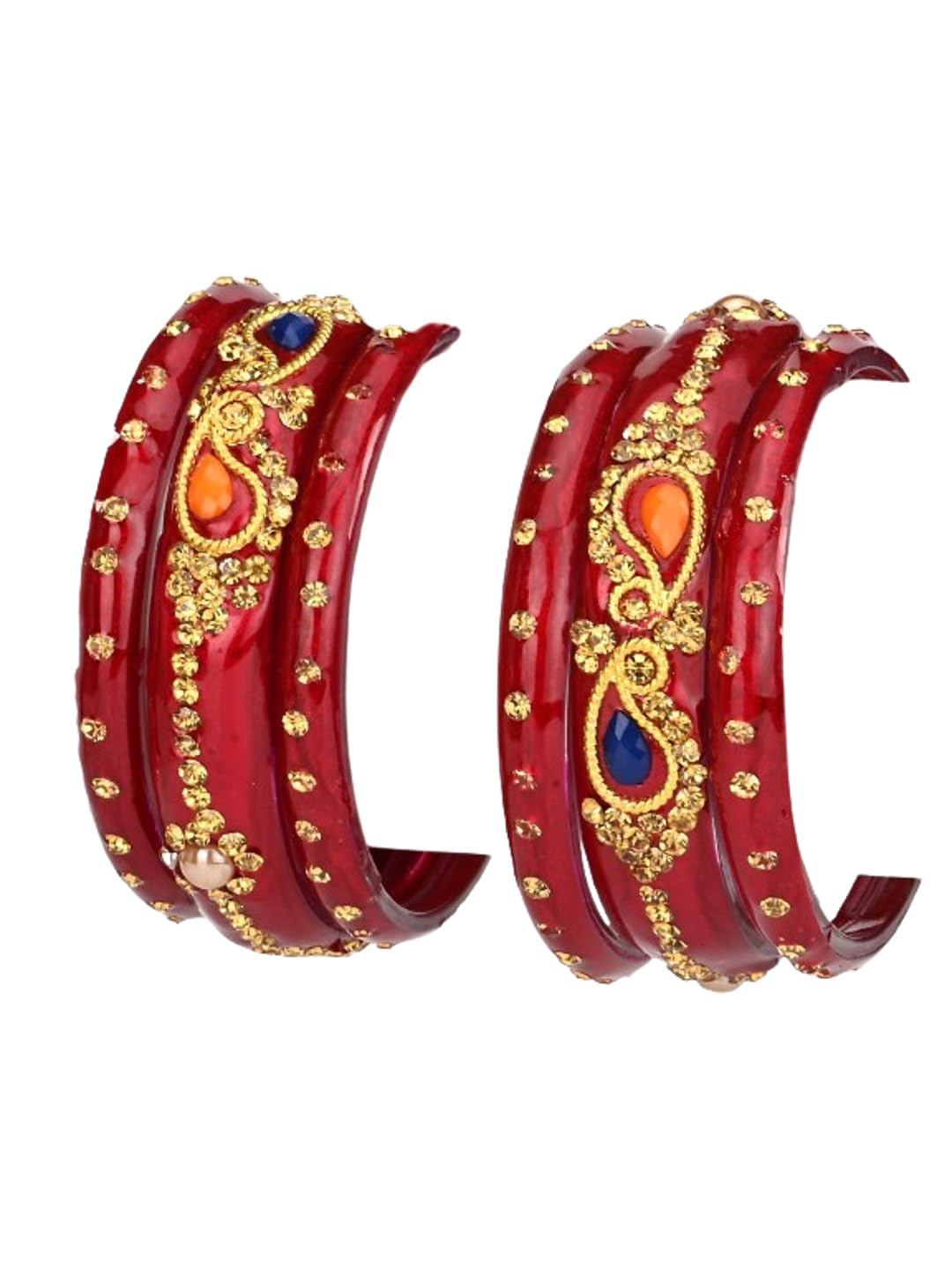 Somil Attractive & Modern Glass Bangles/Kada Set Of 6- Perfect For Wedding, Party, Celebrations, Regularly & Functions, Red (B08K2TDK58) Amazon Price History, Amazon Price Tracker