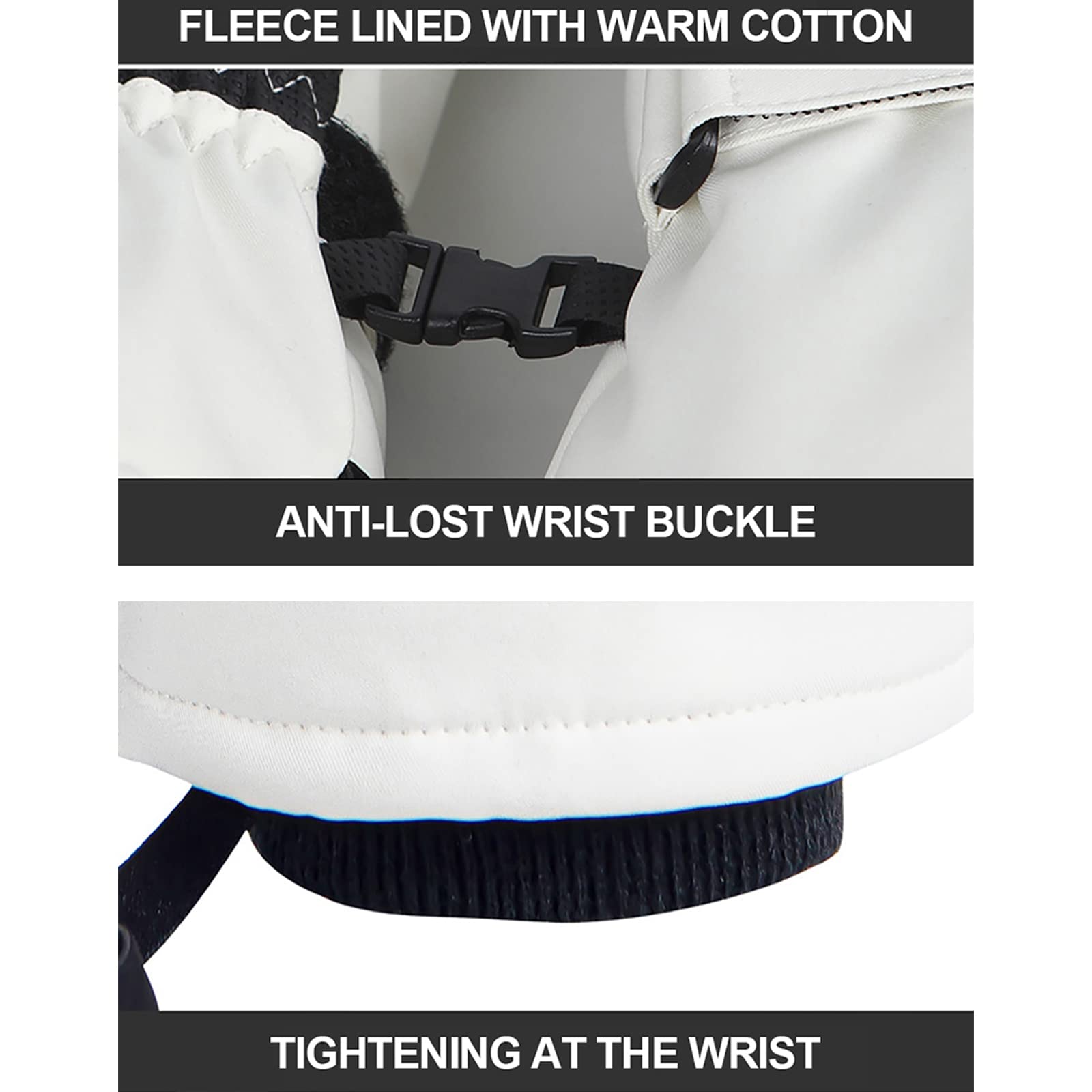 Gant de Ski d'hiver Impression Imperméable Ultra-légère Gants Chauds Gants en Coton à Écran Tactile Moto Équitation Gants de Neige