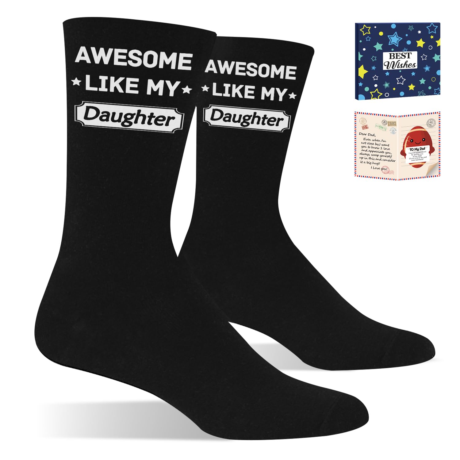 Juesly Men's Funny Socks Gift Set for Dad, Husband,Grandpa Birthday