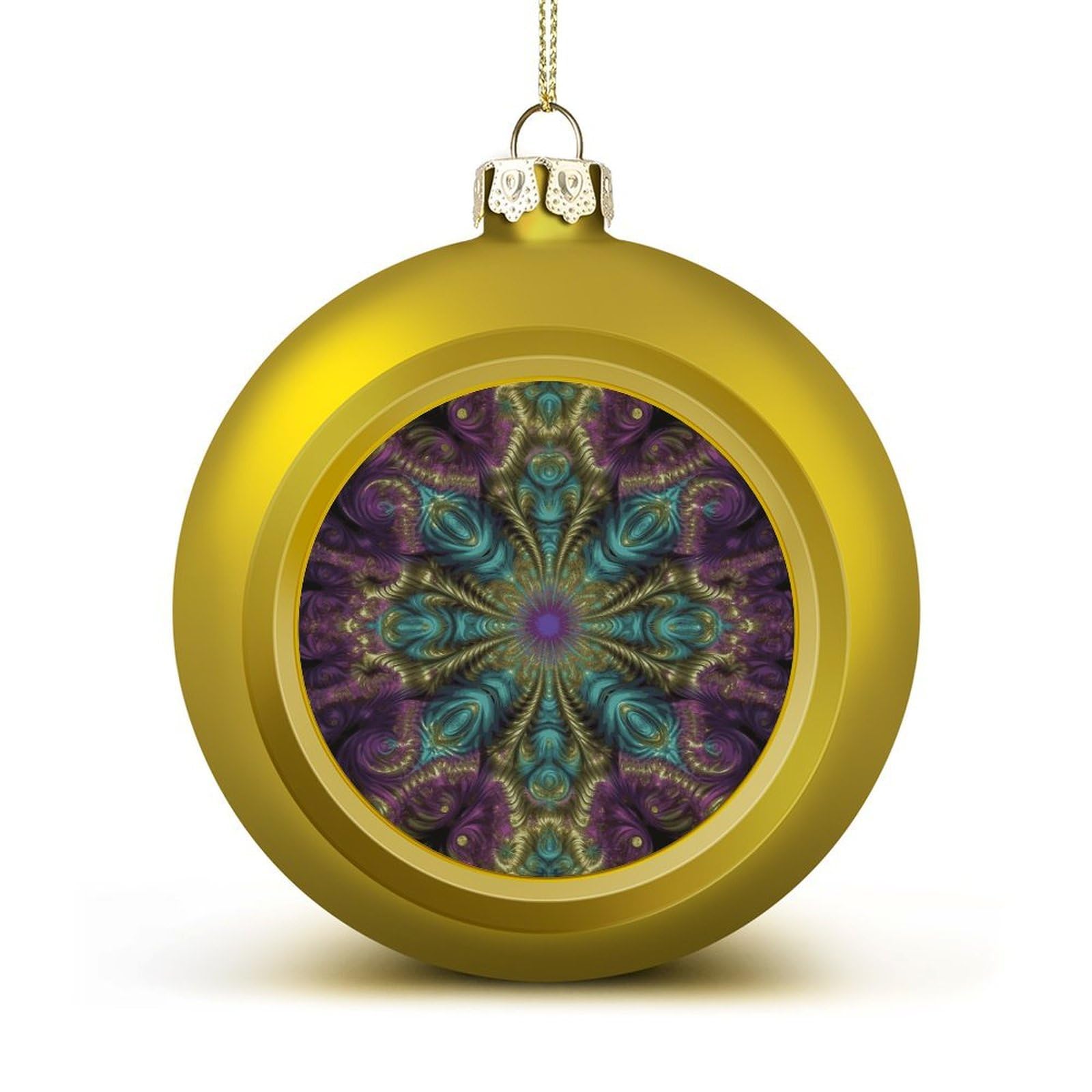 Fractal Art Christmas Balls Ornaments for Xmas Christmas Tree 1.6" Hanging Shatterproof Xmas Balls Hanging Decor Pendants for Holiday Party Outdoor Indoor DIY Craft Supplies