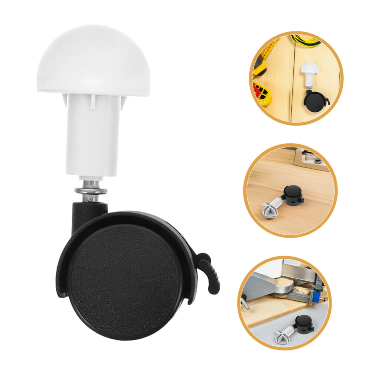 VICASKY Lot de 8 roulettes Pivotantes Silencieuses pour Cage à Animaux, Rotation 360 Degrés, Matériau Abs et Fer, Couleur Noir, Adaptées pour Meubles et Cages à Chiens