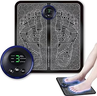 Massageador Tapete Elétrico Para Pés E Pernas EMS Alívio Instantâneo Dores Nos Pés Relaxamento Profundo Estimulador Muscular Portátil Recarregável Por USB Pulsos Massagem E Circulação Dos Pés PREMIUM, GOLLATE®