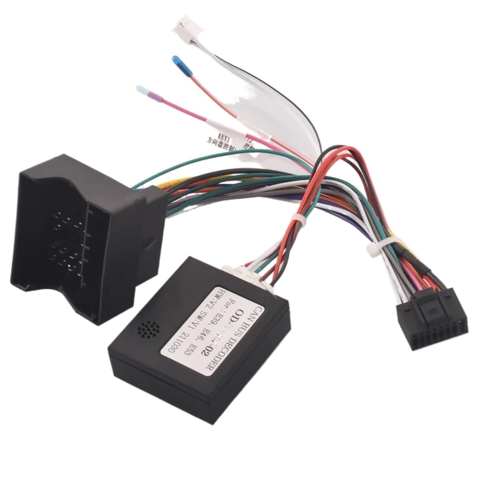 Autoradio Stereo Kabelbaum Kabel Adapter Android 16pin, for BMW, for E46 E87 E65 E66 E67 mit Quadlock Radio-Adapterkabel(with Canbus)