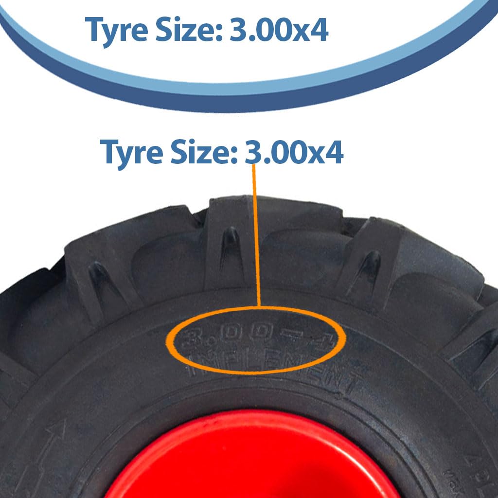 3,00 x 4 offene Mitte Cleated Rotovator Lug Reifen 25 mm Rollenlager Felge (2 Stück)