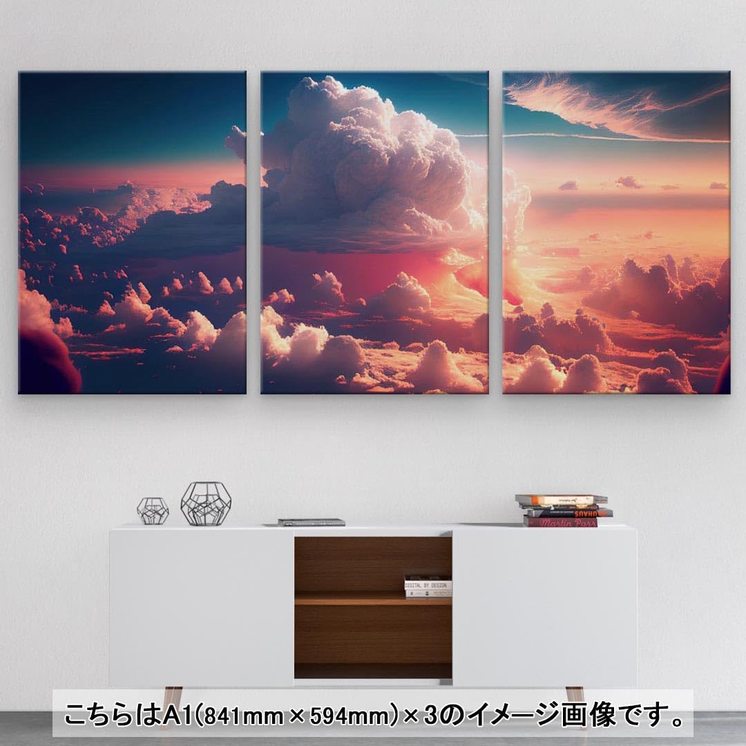 Amazon.co.jp: アートパネル 3連 3枚セット 絵 絵画 飾り