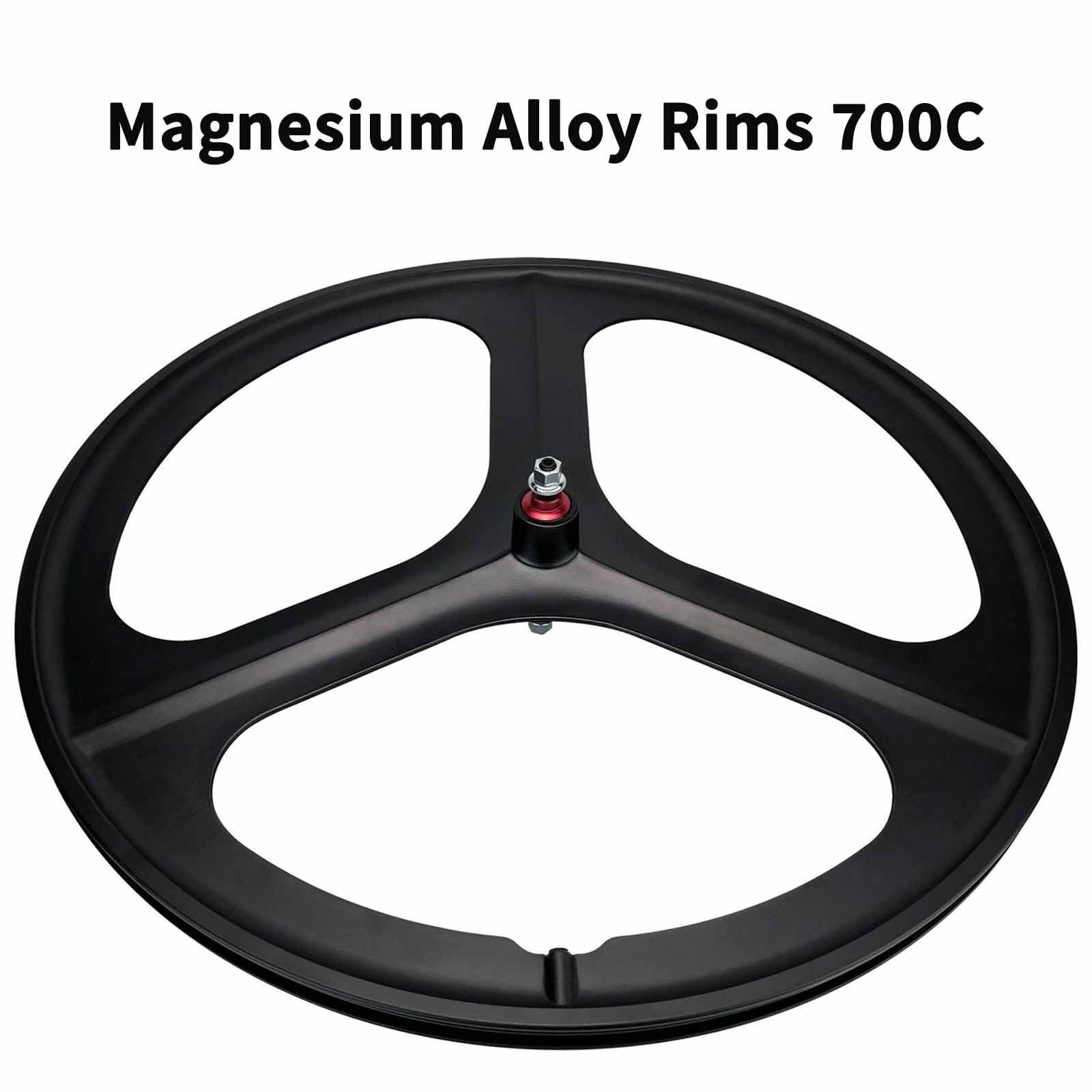 700C 3-szprychy stały zestaw kół do roweru miejskiego Mag felgi 100 * 120 mm przednie i tylne koła V-Brake